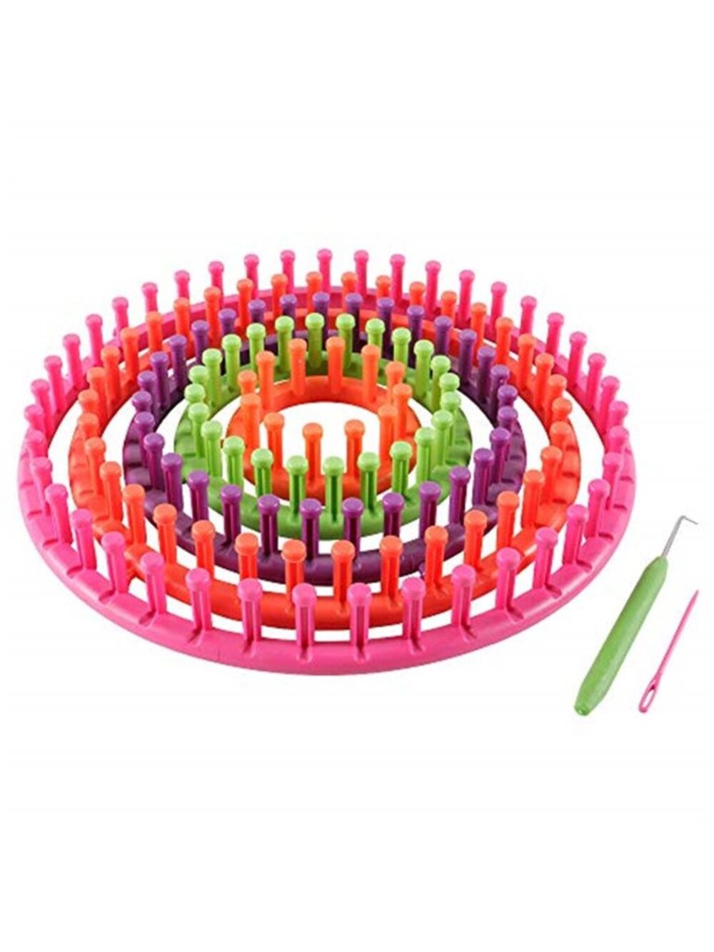 Knitting Loom Set 5 Sizes Round Loom Kit Yarn Needle Crochet Hook Bag